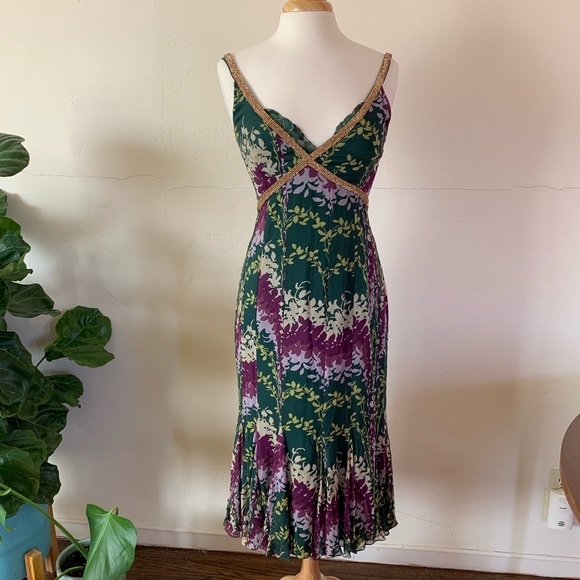Dolce & Gabbana Dresses & Skirts - SOLD Dolce & Gabbana Strappy Floral Silk Dress